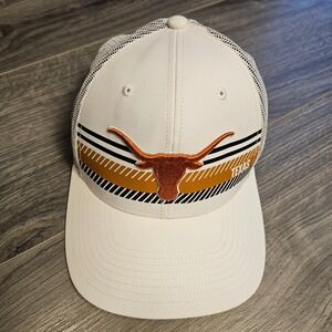 47 Brand Texas Longhorns White Trucker Hat Mesh Snapback brrr Cooling Cap OSFA